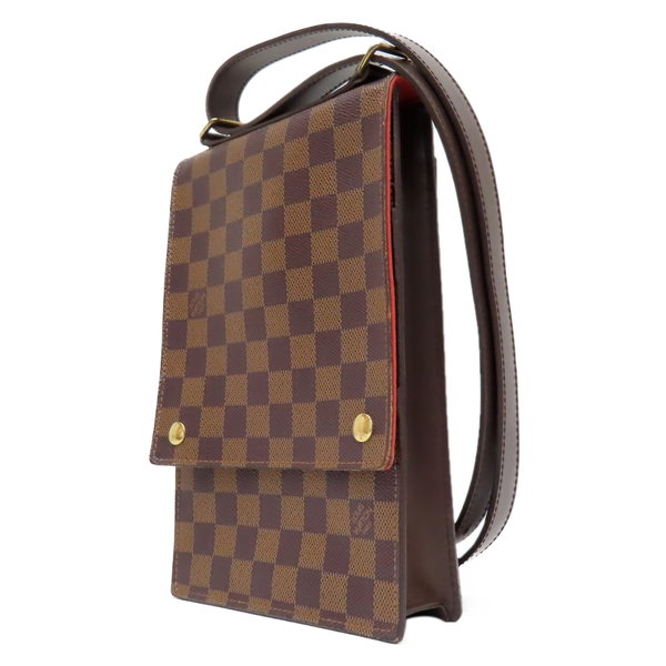 【二手名牌BRAND OFF】LOUIS VUITTON LV 路易威登 棕色 棋盤格 Portobello 肩背包 N45271 product thumbnail 3