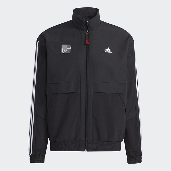 Adidas CNY 男裝 外套 立領 休閒 網布內裡 大口袋 農曆新年 牛年 黑【運動世界】GP1823 product thumbnail 2