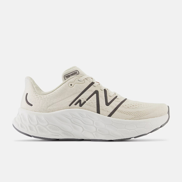 NEW BALANCE 慢跑鞋 Fresh Foam X More V4 寬楦 男鞋 米白 厚底 運動鞋 MMORHK4