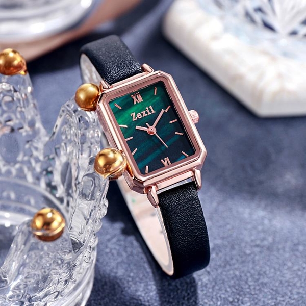 【99免運】手錶 女生手錶 復古 網紅 時尚 小綠表 孔雀石綠盤 潮流手錶 百搭