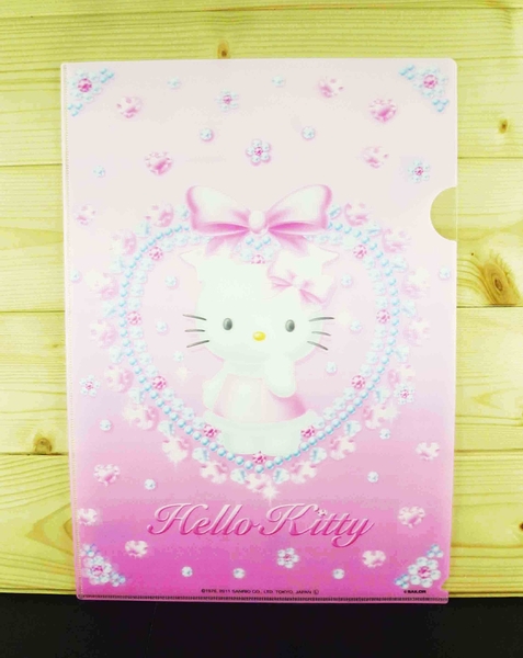 【震撼精品百貨】Hello Kitty 凱蒂貓~文件夾~3D愛心