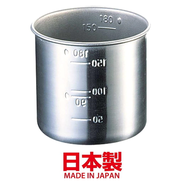 asdfkitty*日本製 関川鋼販 304不鏽鋼 量米杯 180ML 內刻度容易測量-可當量杯-可機洗-正版商品 product thumbnail 2