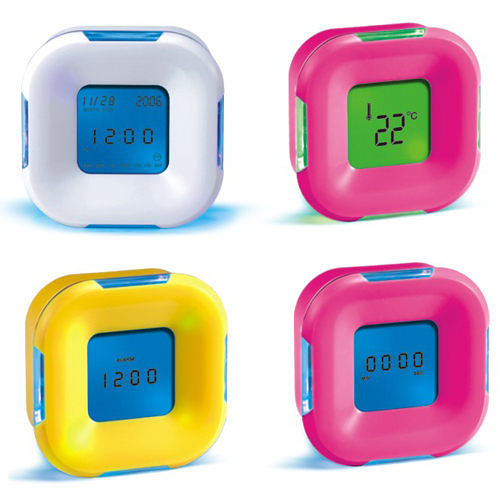 發光四面鐘 New double LED Color Colour 4 sided Digital ALARM CLOCK (UL-T001)