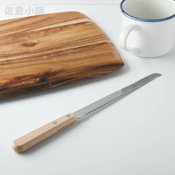 日本製 不鏽鋼麵包刀 燕三條 木手柄 不鏽鋼 吐司刀 鋸齒刀 法國麵包 粗齒麵包刀 烘焙刀 日本製