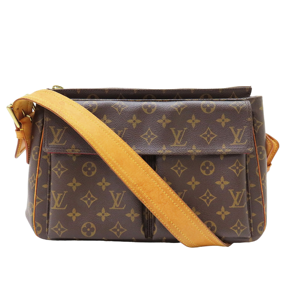 LOUIS VUITTON Monogram Viva Cite MM Shoulder Bag M51164 LV Auth 19813 Brown  Cloth ref.268683 - Joli Closet