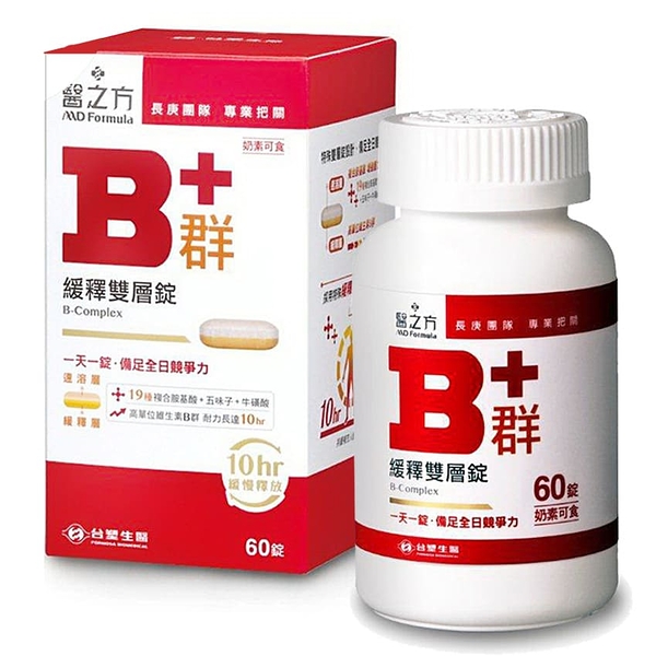 台塑生醫 Dr’s Formula 醫之方 緩釋B群雙層錠 (60錠/瓶)【杏一】