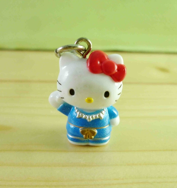 【震撼精品百貨】Hello Kitty 凱蒂貓~KITTY鎖圈-地域限定版吊飾-出雲(藍衣)