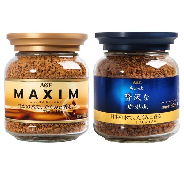 日本 AGF Maxim箴言金咖啡／香醇摩卡咖啡／濃郁深煎咖啡／華麗香醇咖啡(80g) 即溶咖啡 D275195 product thumbnail 2