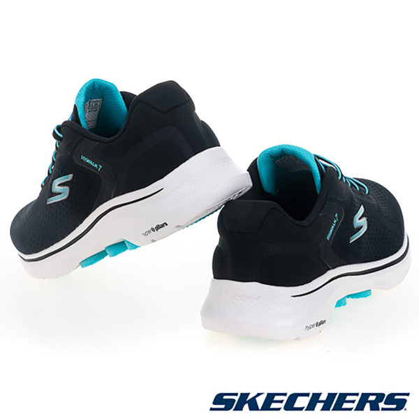 Skechers 女鞋 健走鞋 寬楦 避震 緩衝 GO WALK 7 黑藍【運動世界】125215WBKTQ product thumbnail 5