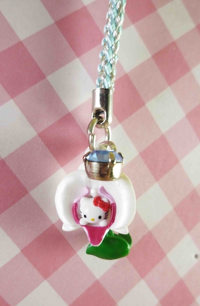 【震撼精品百貨】Hello Kitty 凱蒂貓~限定版手機吊飾-蝴蝶蘭