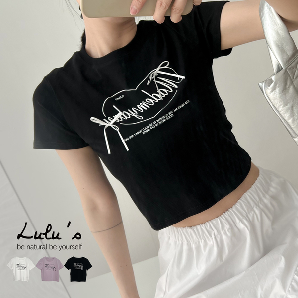 LULUS/浪漫法式立體蝴蝶結緞帶T恤３色【A01240259】