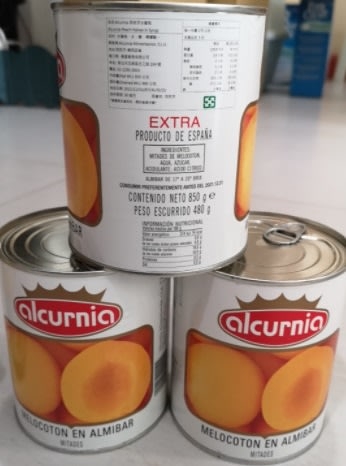Alcurnia 西班牙水蜜桃 850g原廠罐裝 對切水蜜桃 水果罐頭 醃漬水蜜桃 易開罐【Z028】