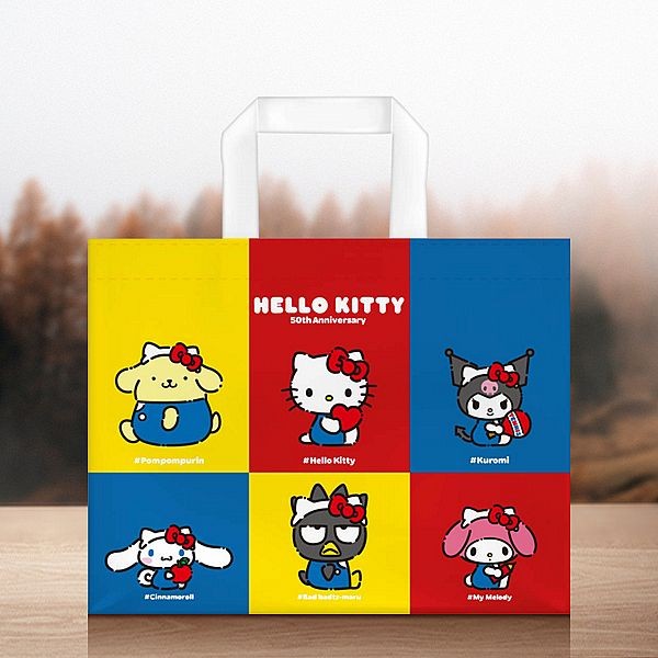 御衣坊 Hello Kitty 50周年超聲波不織布提袋(1入)【小三美日】 DS020432