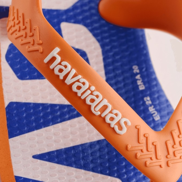 havaianas 哈瓦士 巴西人字拖 兒童款 Logomania 藍橘 涼鞋 拖鞋 夾腳拖 海灘鞋【南風百貨】 product thumbnail 3