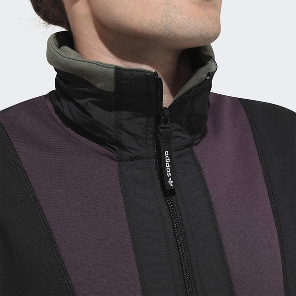 Adidas Originals Field Half-Zip 男裝 長袖 半開式拉鍊 拼接 內刷毛 胸前口袋 黑綠紫【運動世界】GD5575 product thumbnail 7