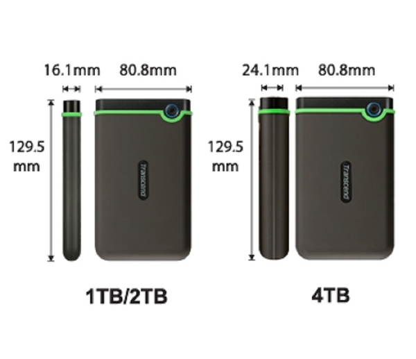 創見 Transcend 25M3 4TB 鐵灰色 USB3.1 2.5吋 超薄 行動外接硬碟(TS4TSJ25M3S) product thumbnail 8