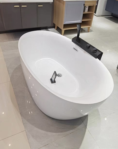 【麗室衛浴】F-333-6 外掛式獨立浴缸龍頭 瀑布出水有鉻色/霧黑2種