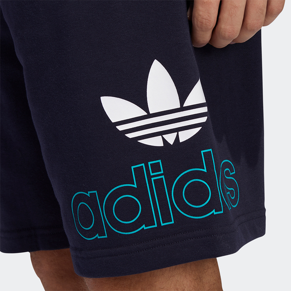 【現貨】Adidas Pre-Game 男裝 短褲 慢跑 休閒 棉質 三葉草 深藍 【運動世界】FM1512 product thumbnail 8