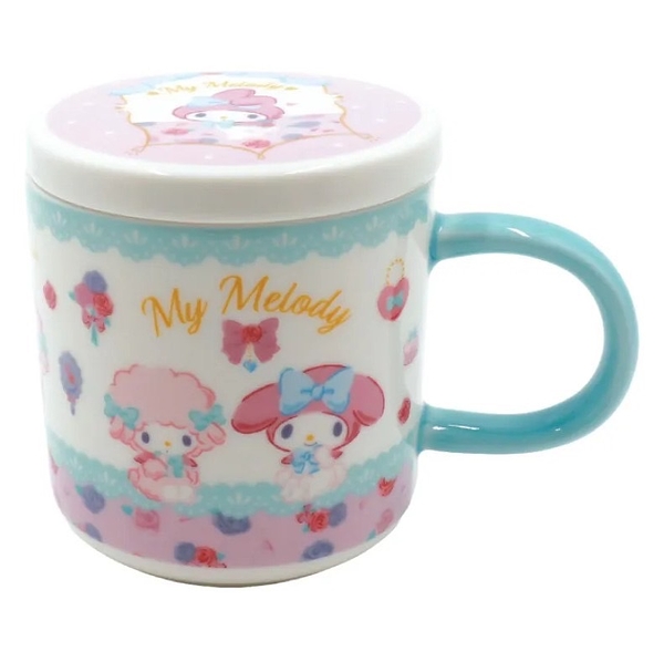 【震撼精品百貨】My Melody 美樂蒂~日本三麗鷗Sanrio 美樂蒂陶瓷馬克杯附蓋400ml-角色款*28069