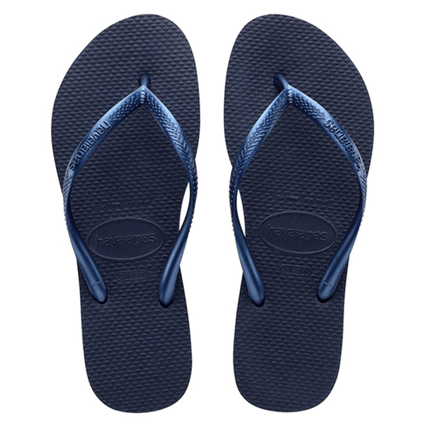 HAVAIANAS 哈瓦仕 人字拖 SLIM 海軍藍 夾腳拖 女 40000300555W