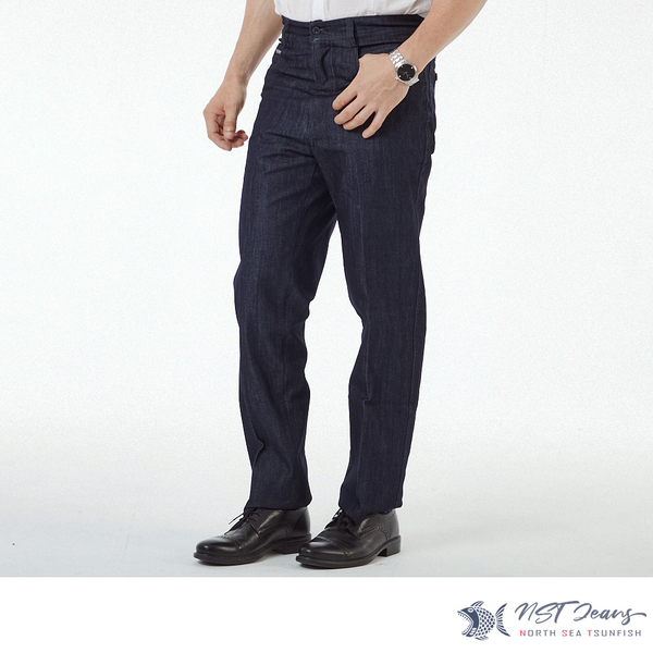【NST Jeans】特大尺碼 波光粼粼藍丹寧 硬挺牛仔男褲(中腰直筒) 398-66733/3833 台灣製 product thumbnail 6
