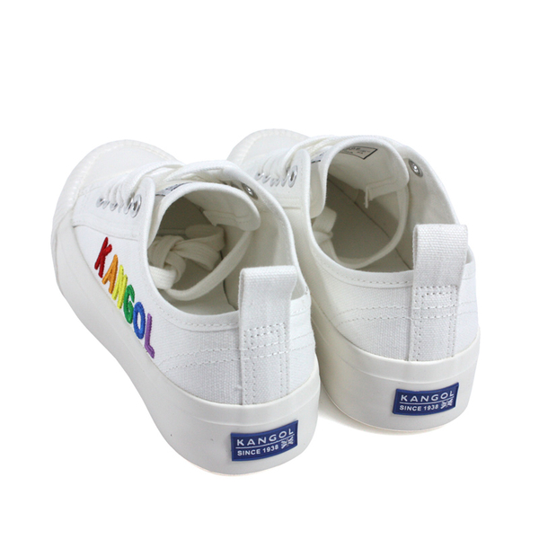 KANGOL 休閒鞋 帆布鞋 女鞋 白色 彩色LOGO 62221602 00 no208 product thumbnail 2