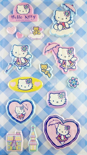 【震撼精品百貨】Hello Kitty 凱蒂貓~KITTY立體貼紙-公主