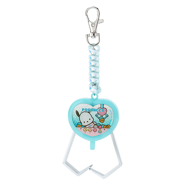 小禮堂 帕恰狗 夾子造型塑膠鑰匙圈 玩具鑰匙圈 玩具吊飾 (綠 遊戲街) 4550337-842003