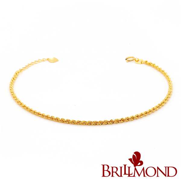 【BRILLMOND JEWELRY】18K黃金手鍊編織款(18K黃金材質 1.6g)