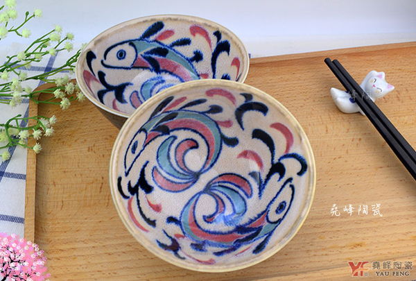 堯峰陶瓷 日本美濃燒彩繪魚系列 彩繪魚4.75吋多用井 單入 | 擺盤必備 | 碗|餐具系列|湯碗| product thumbnail 6