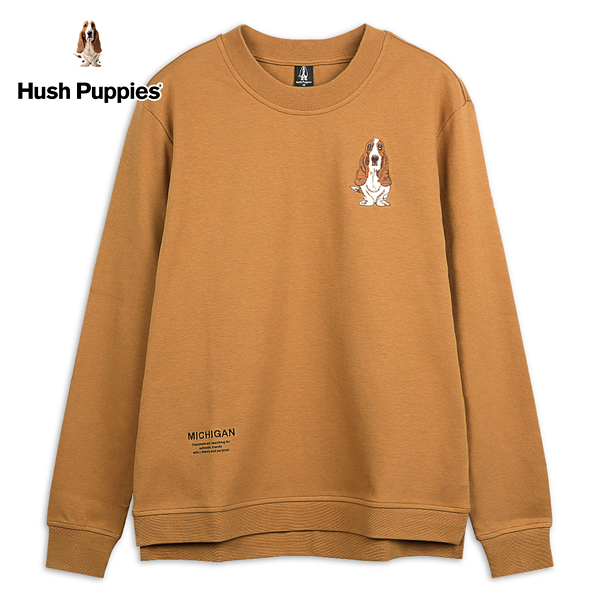 Hush Puppies 上衣 男裝簡約文字印花刺繡狗寬鬆上衣