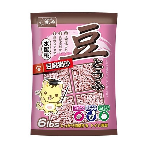 『寵喵樂旗艦店』【單包】台灣《豆腐貓砂-原味 | 綠茶 | 水蜜桃》6磅/包 貓砂用 product thumbnail 3