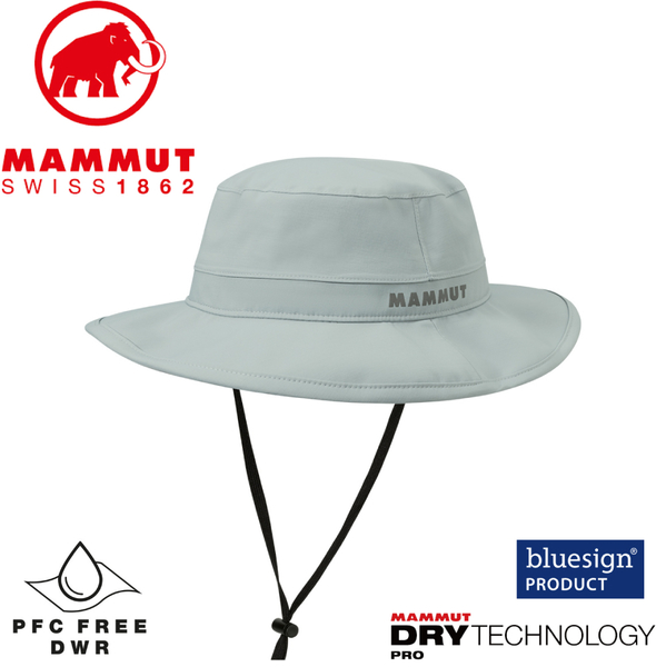 【MAMMUT 長毛象 Machu Hat 防水快乾漁夫帽《花崗岩灰》】1191-02915/休閒帽/防曬帽/遮陽帽/登山