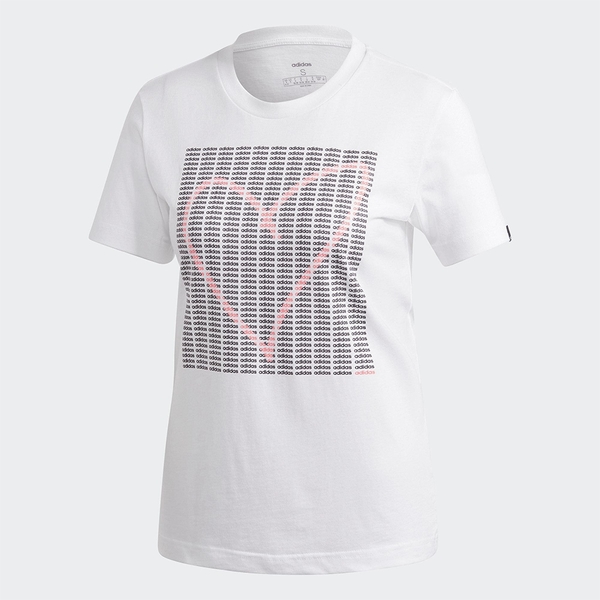 Aadidas Adi Heart Graphic T 女裝 短袖 休閒 棉質 愛心 白【運動世界】GD4996