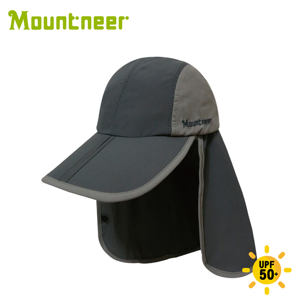 【Mountneer 山林 抗UV後遮棒球帽《深鐵灰》】11H21/棒球帽/防曬帽/遮陽帽