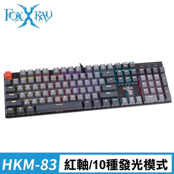 FOXXRAY FXR-HKM-83 緋紅戰狐機械紅軸鍵盤 product thumbnail 3