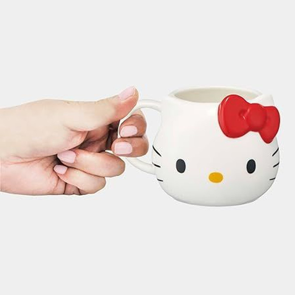 【震撼精品百貨】凱蒂貓_Hello Kitty~日本SANRIO三麗鷗 KITTY陶瓷造型馬克杯390ML-大臉*65581 product thumbnail 6