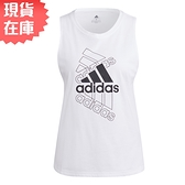 【現貨】Adidas ESSENTIALS 女裝 背心 訓練 健身 寬鬆 純棉 白【運動世界】GL1401
