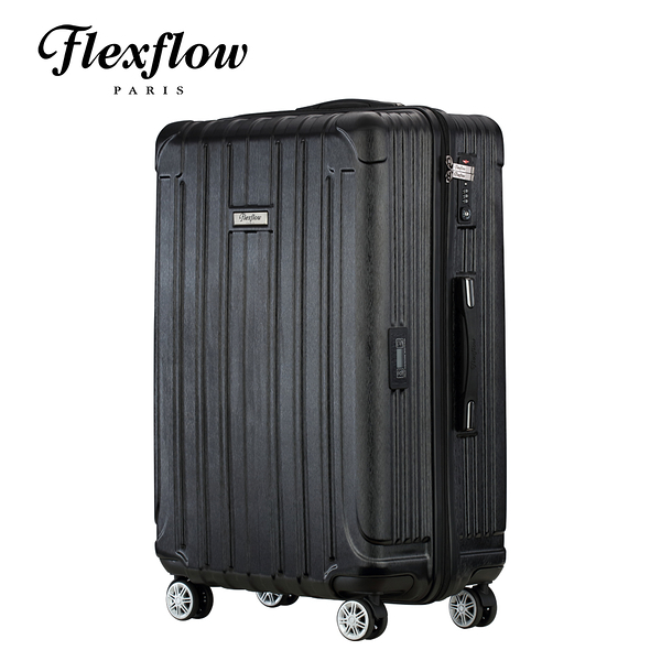 Flexflow 髮絲黑 29吋 可擴充拉鍊 智能測重防爆拉鍊旅行箱 里昂系列 29吋行李箱 【官方直營】