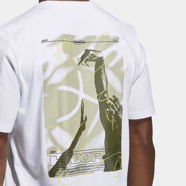 Adidas FTC GRAPHIC TEE 男裝 短袖 T恤 休閒 後背印花 純棉 白【運動世界】GN5120 product thumbnail 6