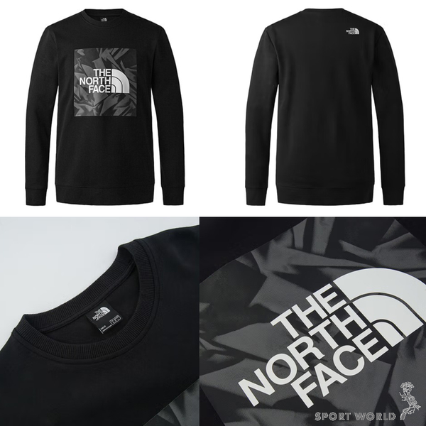 The North Face 北面 男裝 長袖上衣 棉 黑/白【運動世界】NF0A88FTJK3/NF0A88FTQLI product thumbnail 3