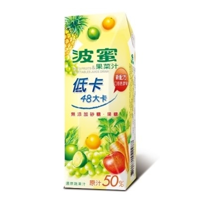 波蜜 低卡 果菜汁 250ml (18入)/箱【康鄰超市】 product thumbnail 2