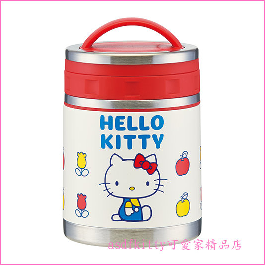 asdfkitty*KITTY鬱金香大口徑超輕量真空不鏽鋼保溫杯-520ML-可當悶燒罐放嬰兒副食品-日本正版商品