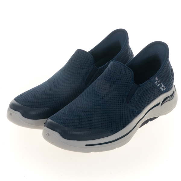 Skechers Go Walk Arch Fit Slip-Ins 休閒鞋 男 深藍 無鞋帶 健走鞋 216259NVY