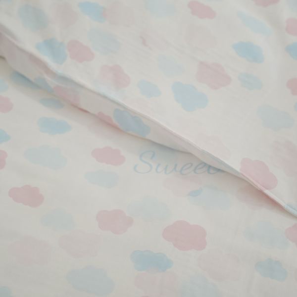二層紗 雲彩朵朵 雙人床包＋兩用被四件組 觸感親膚柔軟 台灣製 棉床本舖 product thumbnail 9