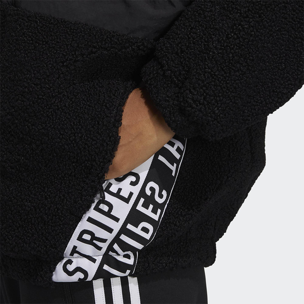 Adidas 女裝 立領外套 拼接 絨毛 口袋 黑【運動世界】HD0364 product thumbnail 7