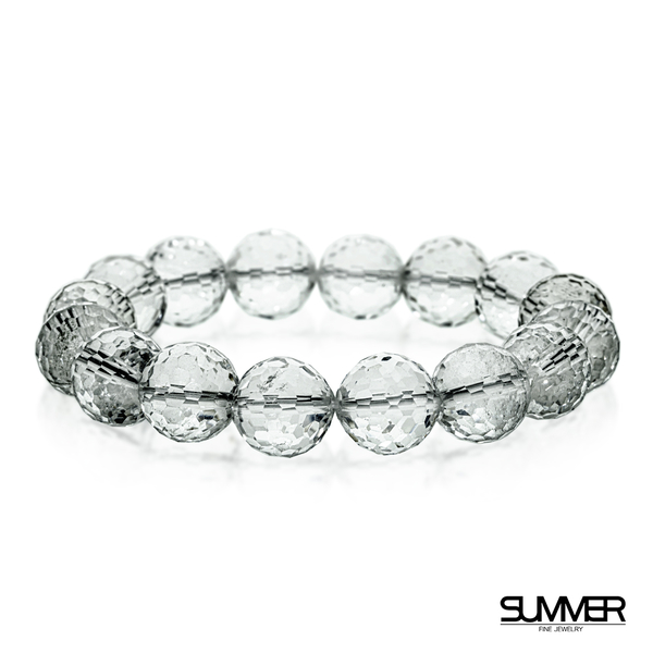 SUMMER 寶石】白水晶鑽切面手珠13mm隨機出貨(正能量磁場之王) | 其他珠寶品牌| Yahoo奇摩購物中心