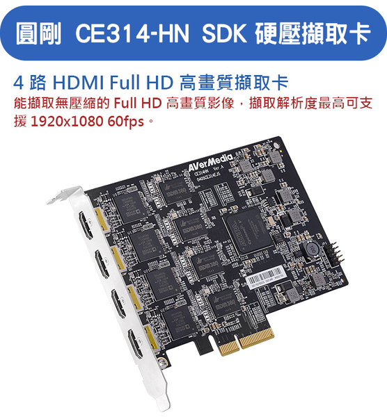 【Sound Amzing】圓剛 CE314-HN 4路HDMI 1080P SDK硬壓擷取卡【客訂品】