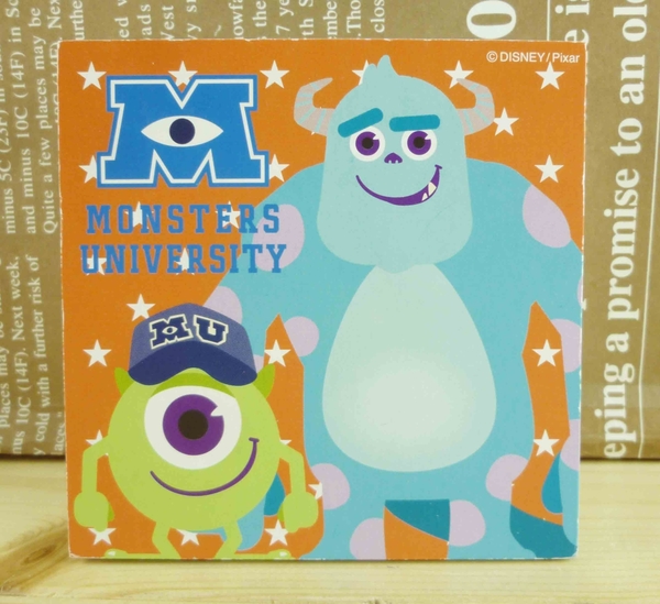 【震撼精品百貨】Monsters University_怪獸大學~便條本-橘星星圖案