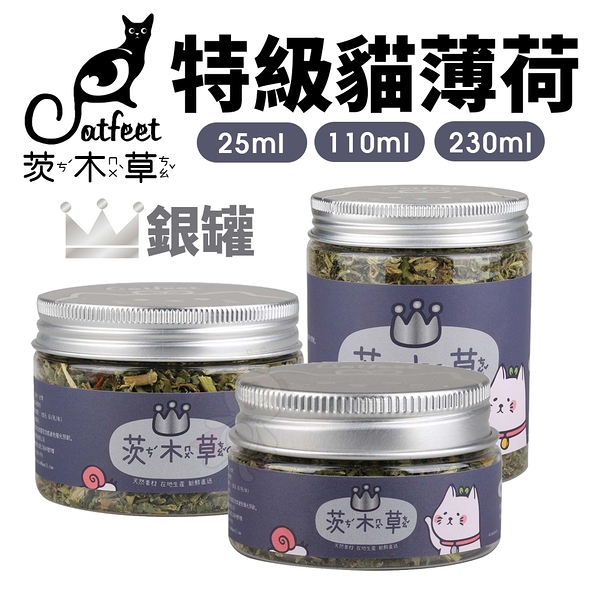 CatFeet 茨木草 特級貓薄荷 銀大罐 230ml 粗細葉貓草 化毛 可撒在貓玩具抓板上 『寵喵樂旗艦店』